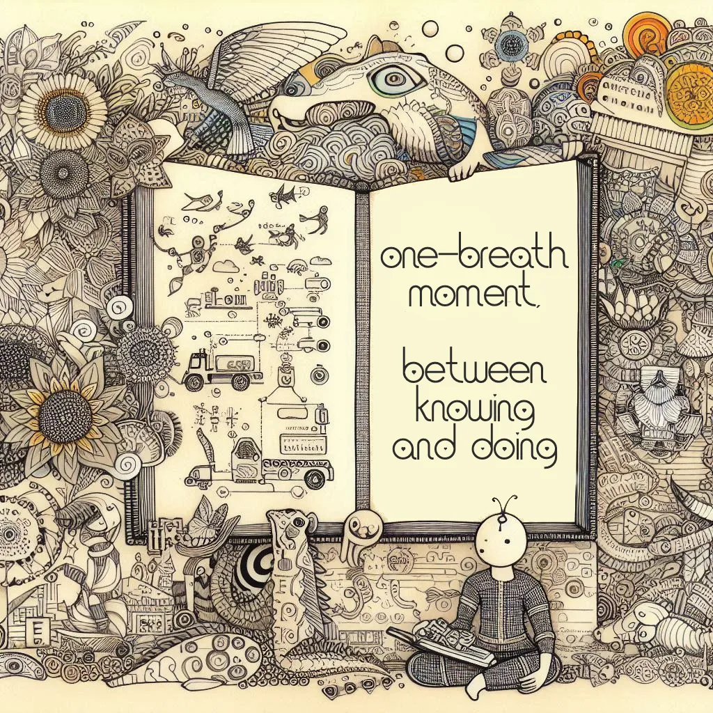 one breath moment - between knowing and doing